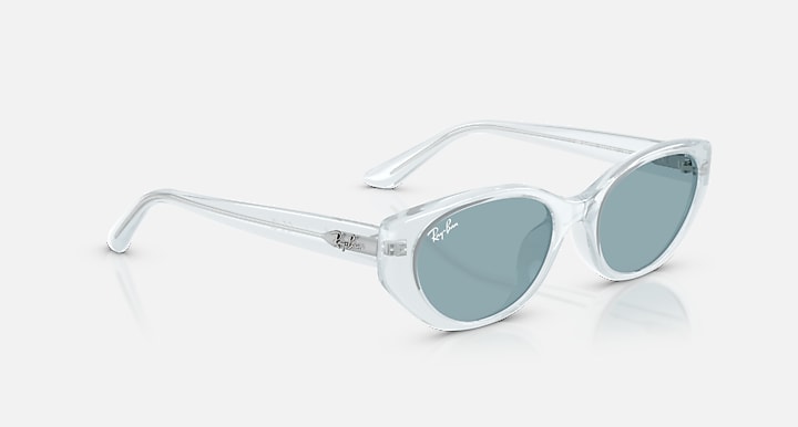 Ray-Ban RB4457D BIO-BASED Transparent Ice with Blue Solid Color lenses - Alternative