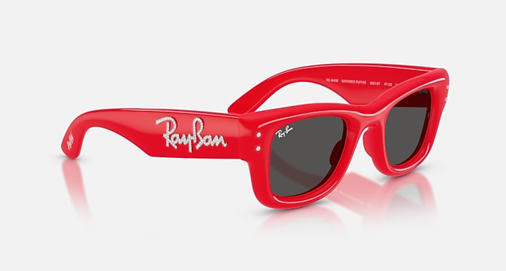 Ray-Ban WAYFARER PUFFER CRYSTAL EDITION Red & Strass with Ultra Black Solid Color lenses - Alternative