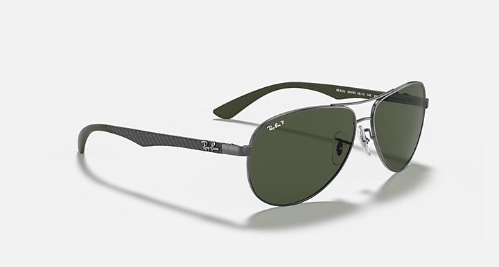 Ray-Ban CARBON FIBRE Gunmetal; Grey with G-15 Green Polarized Solid Color lenses - Alternative