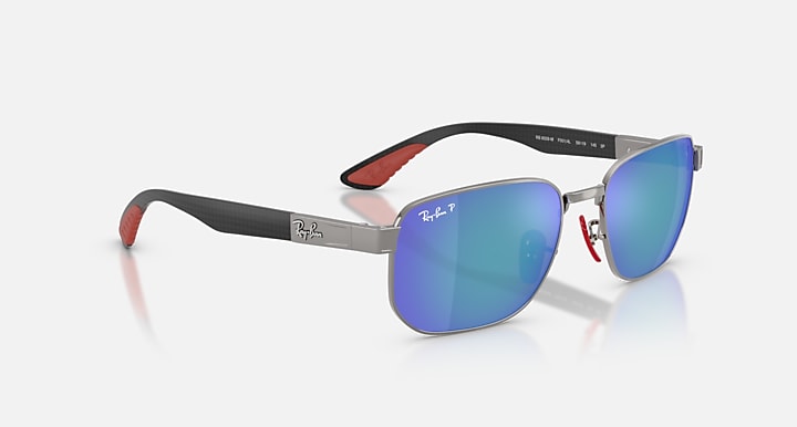 Ray-Ban RB8329M SCUDERIA FERARRI COLLECTION POLARIZED+ LENSES Gunmetal; Matte Gunmetal with Polarized Grey Mirror Blue Polarized+ lenses - Alternative