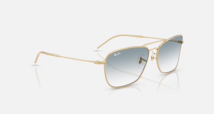 Ray-Ban CARAVAN REVERSE Arista Gold with Clear Gradient Blue Gradient lenses - Alternative