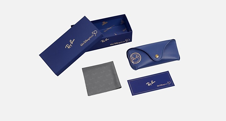 Ray-Ban AVIATOR MICKEY WDW50 Arista Gold with Blue Polarized Solid Color lenses - Packaging
