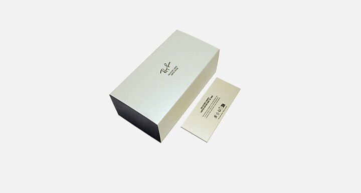 Ray-Ban NOMAD COLLECTOR DROPS LIMITED Striped Havana with Blue Solid Color lenses - Packaging