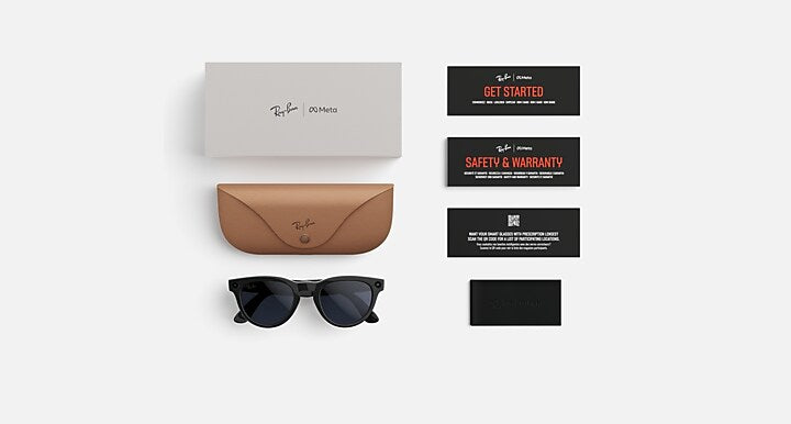 Ray-Ban RAY-BAN META LOW BRIDGE FIT HEADLINER - GEN 2 Black with Clear/Sapphire Transitions® lenses - Packaging