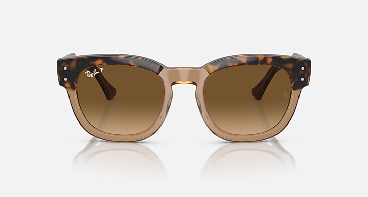 Ray-Ban MEGA HAWKEYE Havana On Transparent Brown with Brown Polarized Gradient lenses - Front
