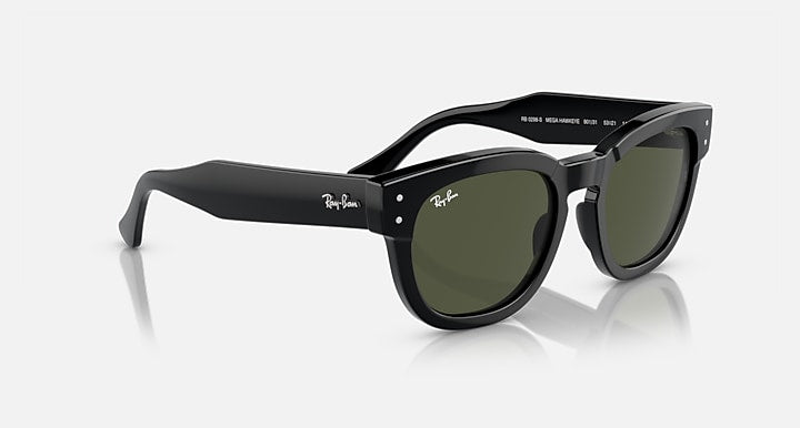 Ray-Ban MEGA HAWKEYE Black with Green Solid Color lenses - Alternative