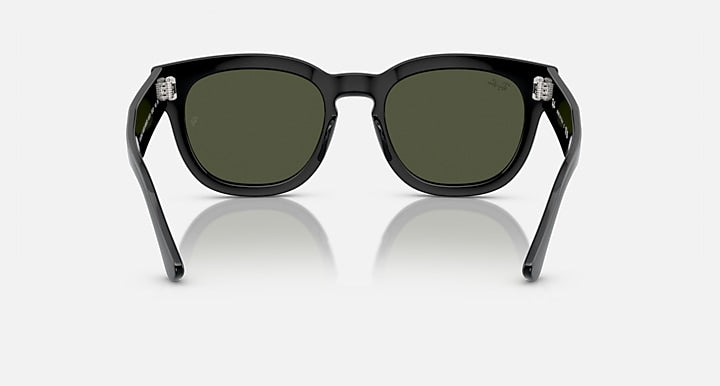 Ray-Ban MEGA HAWKEYE Black with Green Solid Color lenses - Back