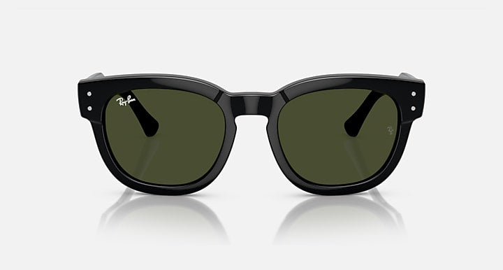 Ray-Ban MEGA HAWKEYE Black with Green Solid Color lenses - Front