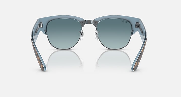Ray-Ban MEGA CLUBMASTER Havana On Blue On Gunmetal; Havana On Light Blue with Blue Gradient lenses - Back