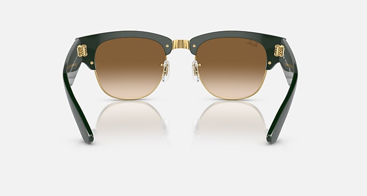 Ray-Ban MEGA CLUBMASTER Green On Gold; Green with Light Brown Gradient lenses - Back