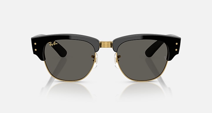 Ray-Ban MEGA CLUBMASTER BLACKED OUT COLLECTION Black On Gold; Black with Ultra Black Solid Color lenses - Front