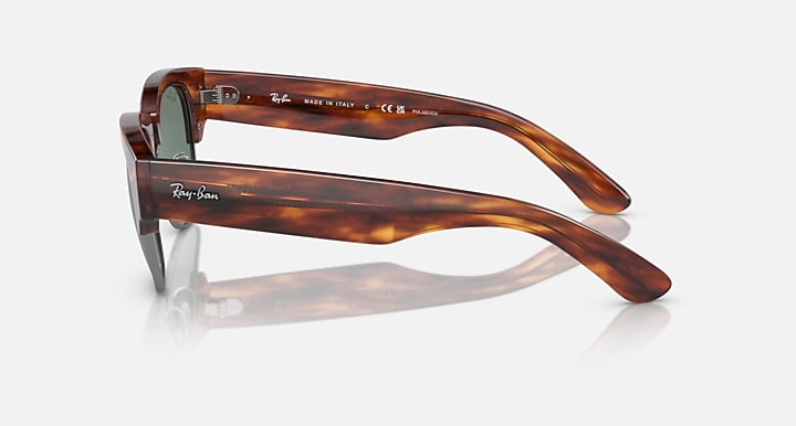 Ray-Ban MEGA CLUBMASTER HOLIDAY LIMITED POLARIZED+ LENSES Havana Light Brown On Gunmetal with Green Polarized Polarized+ lenses - Lateral
