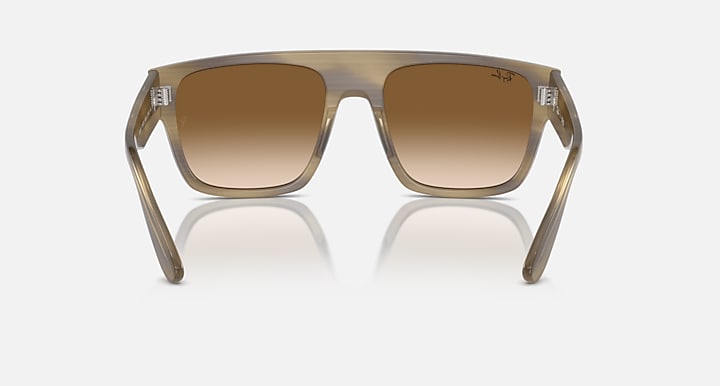 Ray-Ban DRIFTER Striped Green with Clear & Brown Gradient lenses - Back