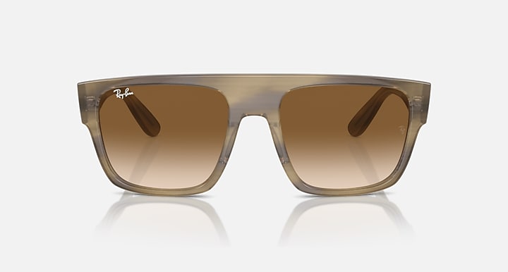 Ray-Ban DRIFTER Striped Green with Clear & Brown Gradient lenses - Front