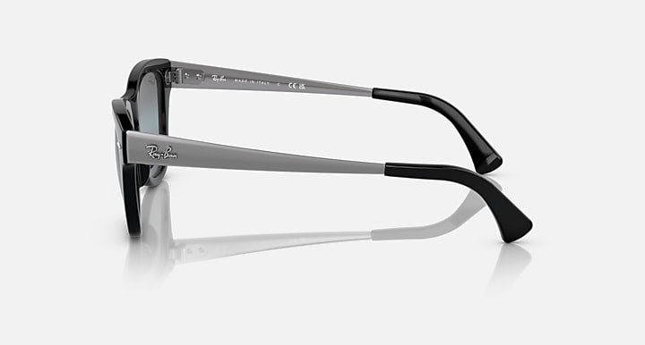 Ray-Ban RB0707SM Black; Gunmetal with Blue Vintage Gradient - Mirror lenses - Lateral