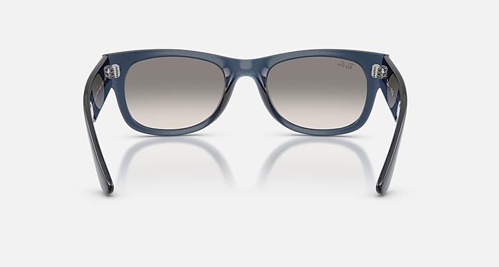 Ray-Ban MEGA WAYFARER II Transparent Dark Blue with Clear Gradient Grey Gradient lenses - Back