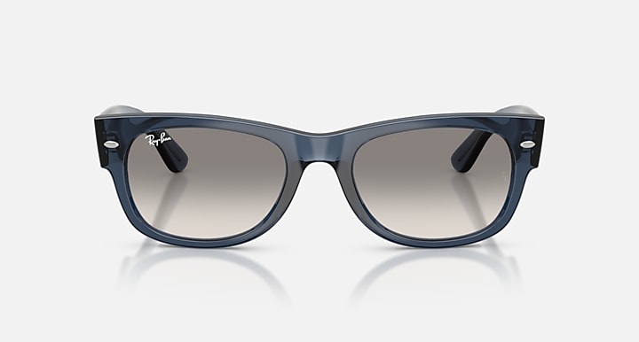 Ray-Ban MEGA WAYFARER II Transparent Dark Blue with Clear Gradient Grey Gradient lenses - Front
