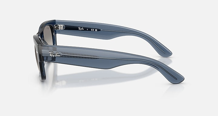 Ray-Ban MEGA WAYFARER II Transparent Dark Blue with Clear Gradient Grey Gradient lenses - Lateral