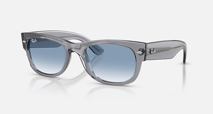Ray-Ban MEGA WAYFARER II Grey with Clear Gradient Blue Gradient lenses - Quarter