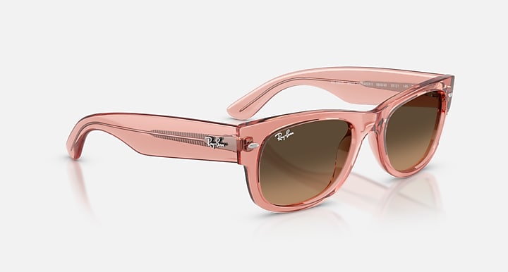 Ray-Ban MEGA WAYFARER II Transparent Pink with Light Brown Gradient Black Gradient lenses - Alternative