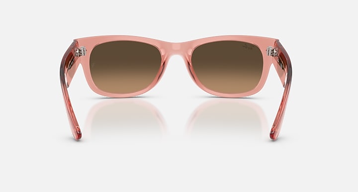 Ray-Ban MEGA WAYFARER II Transparent Pink with Light Brown Gradient Black Gradient lenses - Back