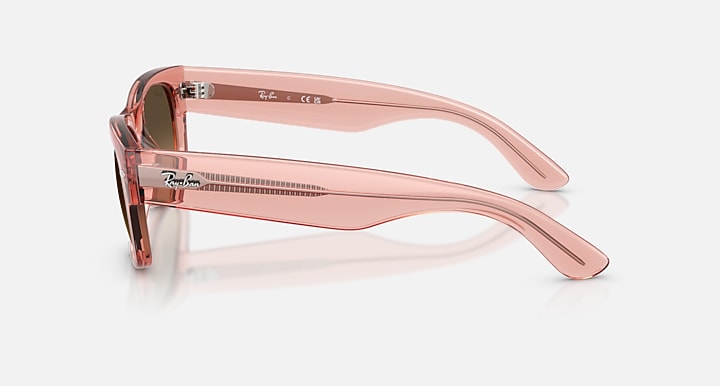 Ray-Ban MEGA WAYFARER II Transparent Pink with Light Brown Gradient Black Gradient lenses - Lateral