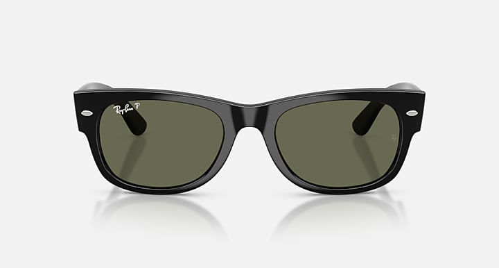Ray-Ban MEGA WAYFARER II Black with Green Polarized Solid Color lenses - Front