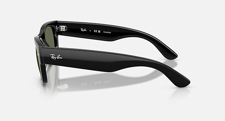 Ray-Ban MEGA WAYFARER II Black with Green Polarized Solid Color lenses - Lateral