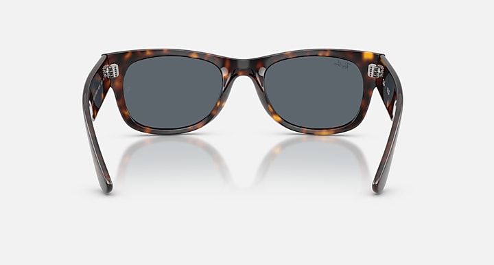 Ray-Ban MEGA WAYFARER II Havana with Blue Solid Color lenses - Back