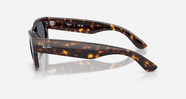 Ray-Ban MEGA WAYFARER II Havana with Blue Solid Color lenses - Lateral