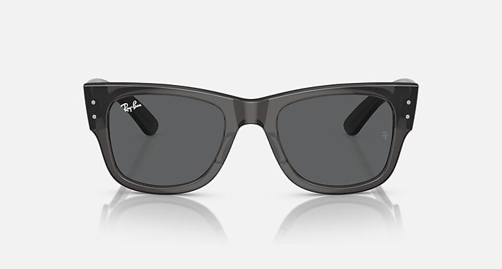 Ray-Ban MEGA WAYFARER Transparent Black with Dark Grey Solid Color lenses - Front