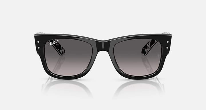 Ray-Ban MEGA WAYFARER DISNEY MICKEY & MINNIE MOUSE DECONSTRUCTED Black; Black Fantasy Disney Deconstructed Black with Grey Gradient Polarized Gradient lenses - Front