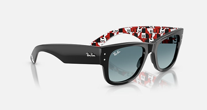 Ray-Ban MEGA WAYFARER DISNEY MICKEY & MINNIE MOUSE DECONSTRUCTED Black; Black Fantasy Disney Deconstructed Red with Blue Gradient Grey Gradient lenses - Alternative