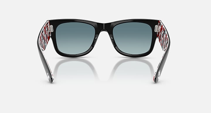 Ray-Ban MEGA WAYFARER DISNEY MICKEY & MINNIE MOUSE DECONSTRUCTED Black; Black Fantasy Disney Deconstructed Red with Blue Gradient Grey Gradient lenses - Back