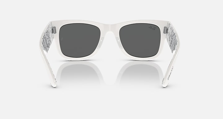 Ray-Ban MEGA WAYFARER DISNEY 100TH ANNIVERSARY White; White With Pattern Black with Dark Grey Solid Color lenses - Back