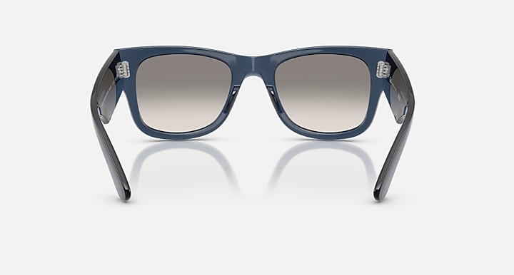 Ray-Ban MEGA WAYFARER Transparent Dark Blue with Clear Gradient Grey Gradient lenses - Back