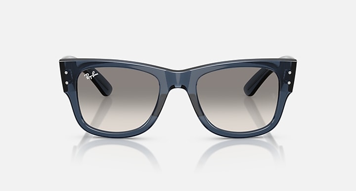 Ray-Ban MEGA WAYFARER Transparent Dark Blue with Clear Gradient Grey Gradient lenses - Front