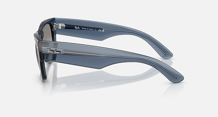 Ray-Ban MEGA WAYFARER Transparent Dark Blue with Clear Gradient Grey Gradient lenses - Lateral