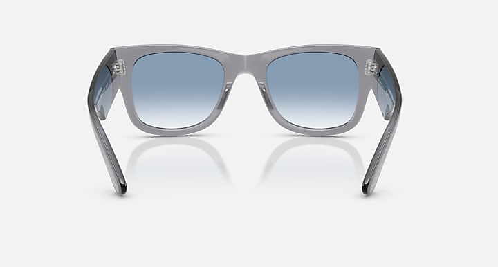 Ray-Ban MEGA WAYFARER Transparent Grey with Clear Gradient Blue Gradient lenses - Back