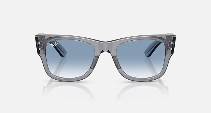 Ray-Ban MEGA WAYFARER Transparent Grey with Clear Gradient Blue Gradient lenses - Front