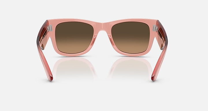Ray-Ban MEGA WAYFARER Transparent Pink with Light Brown Gradient Black Gradient lenses - Back