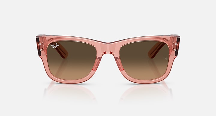 Ray-Ban MEGA WAYFARER Transparent Pink with Light Brown Gradient Black Gradient lenses - Front
