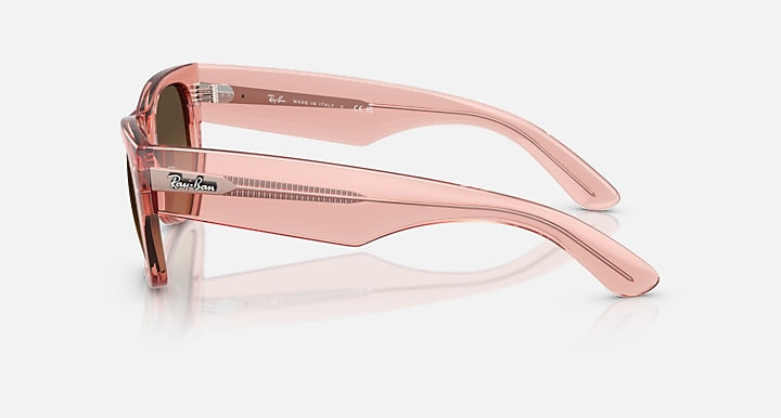 Ray-Ban MEGA WAYFARER Transparent Pink with Light Brown Gradient Black Gradient lenses - Lateral