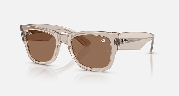 Ray-Ban RAY-BAN STAR WARS™ – THE REBEL ALLIANCE MEGA WAYFARER Transparent Light Brown with Dark Brown Solid Color lenses - Quarter
