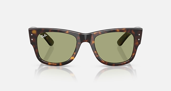 Ray-Ban MEGA WAYFARER SUMMER CAPSULE Havana with Bottle Green Solid Color lenses - Front