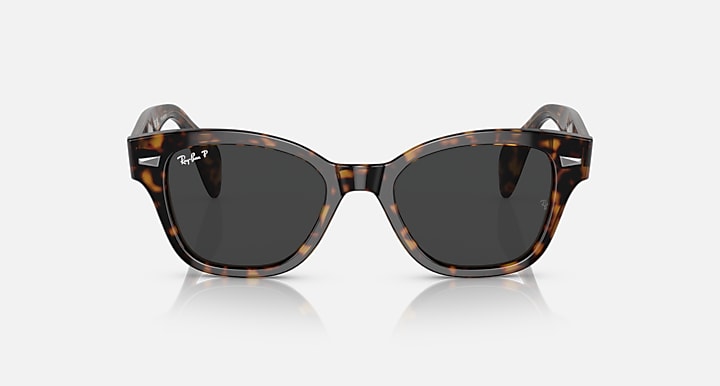Ray-Ban RB0880S RELOADED Havana On Transparent Brown with Black Polarized Solid Color lenses - Front