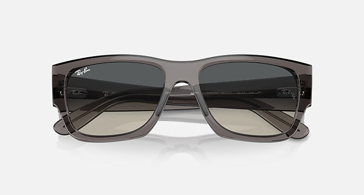 Ray-Ban CARLOS Opal Dark Grey with Grey Gradient lenses - Closed Front