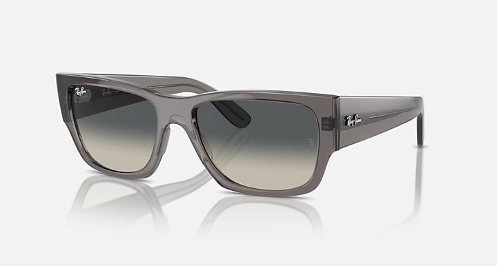 Ray-Ban CARLOS Opal Dark Grey with Grey Gradient lenses - Quarter