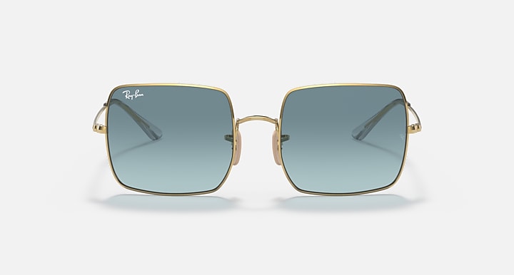 Ray-Ban SQUARE 1971 CLASSIC Arista Gold with Blue/Grey Gradient lenses - Front