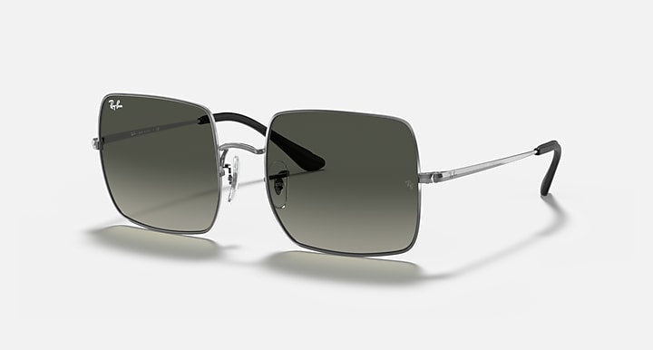 Ray-Ban SQUARE 1971 @COLLECTION Gunmetal with Grey Gradient Gradient lenses - Quarter
